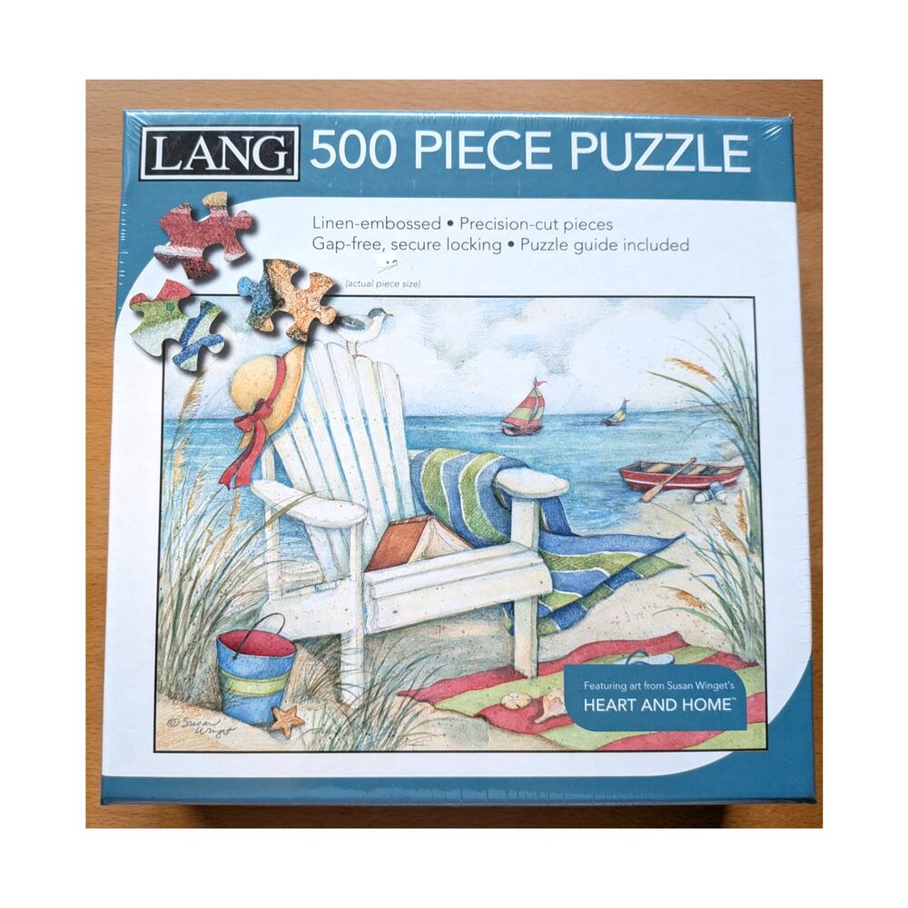 LANG Susan Winget Heart And Home 500 Piece Puzzle NEW Sealed Beach Scene